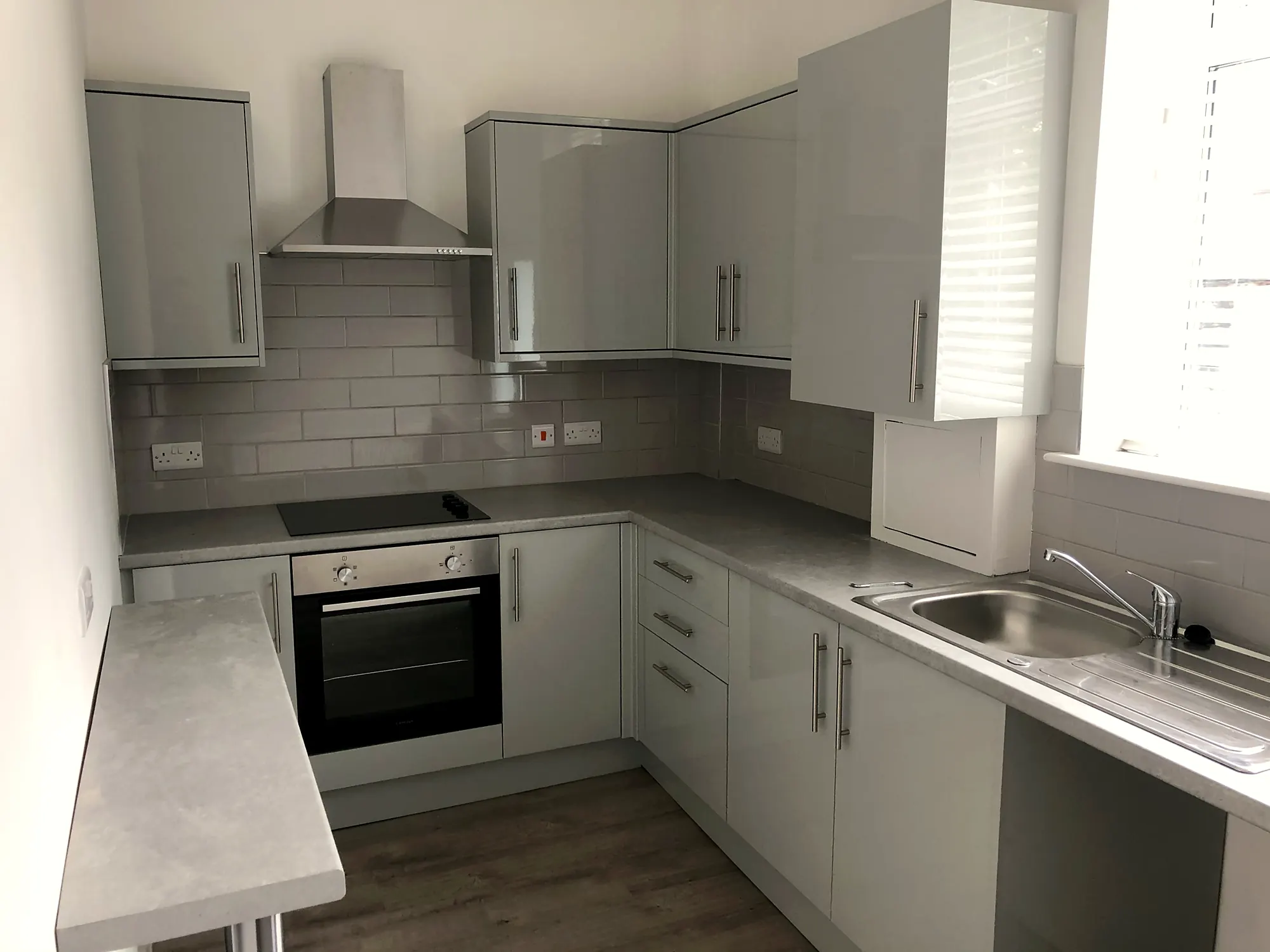Renovated kitchen at Lumn Road, Hyde