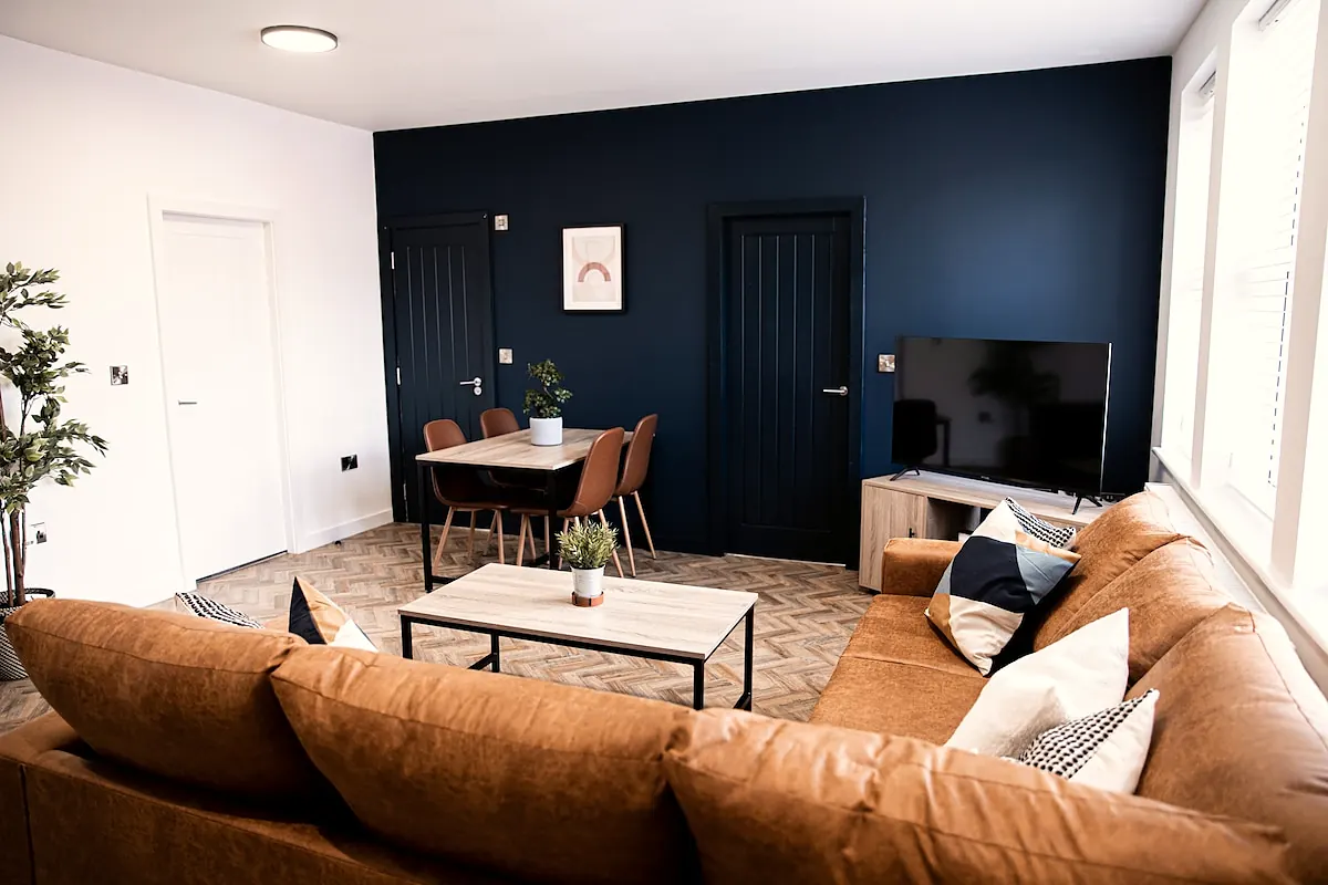 Two Bed living and kitchen