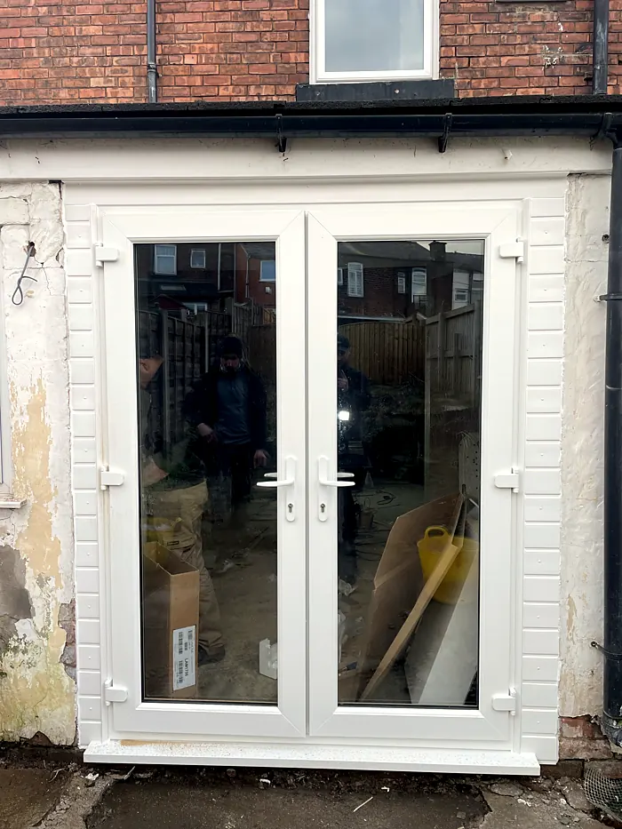 Radcliffe family homes during the works