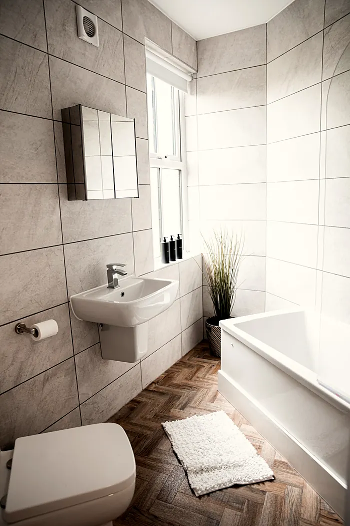 Urban Lofts Two Bed bathroom after